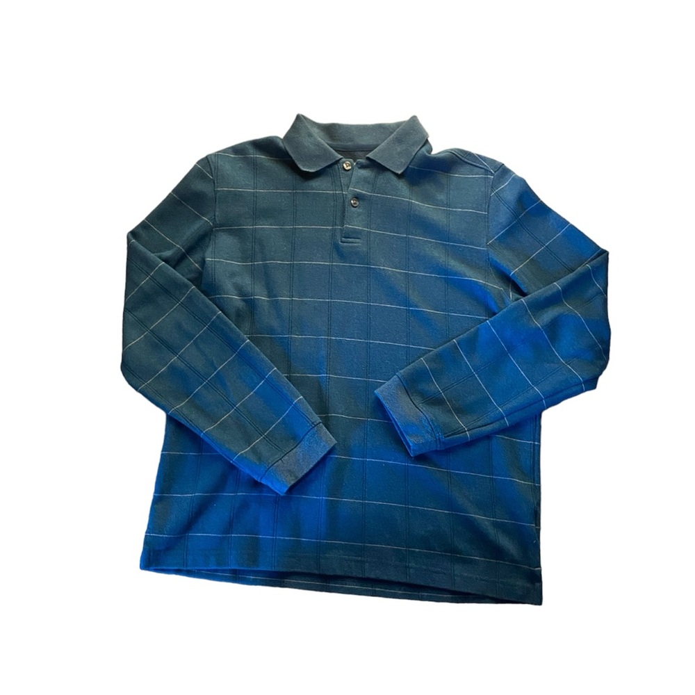 Van Heusen Rugby Shirt in Dark Teal Stripe